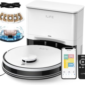 Lunorexia Pro Robot Vacuum and Mop, Self Emptying Station for 60 Days