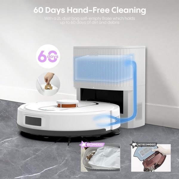 Lunorexia Robot Vacuum and Mop, Robotic Vacuum with Mapping, - Image 2